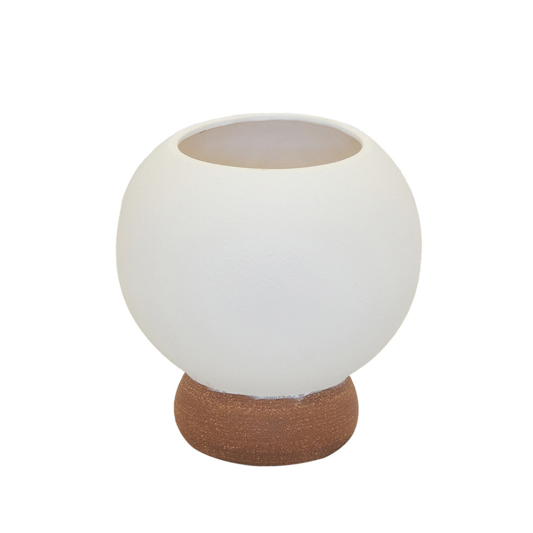 CERAMIC ORB VASE WHITE SMALL 22CM (H) X 20CM (D) Elevate your home decor with our Ceramic Orb Vase. Crafted from high-quality ceramic, this small 22cm (H) x 20cm (D) vase brings a touch of elegance to any room. Its sleek white design pairs beautifully with any style, making it a versatile and timeless addition to your space.  Delivery 5 to 7 working days Unique Boys