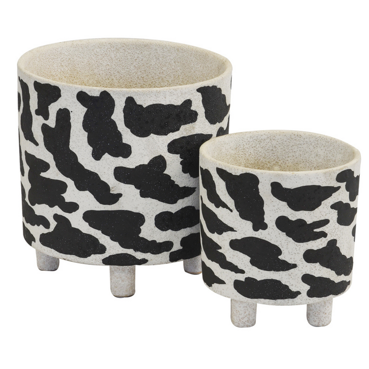 Ceramic porcelain decor planter pot.
Unique Boys
Add a touch of wildness to your interior decor with this set of two ceramic animal print votives. Crafted from ceramic porcelain, each piece measures 21cm (H) X 20cm (D) and 16cm (H) X 15cm (D), creating a unique addition to any living space.
Delivery
5 to 7 days