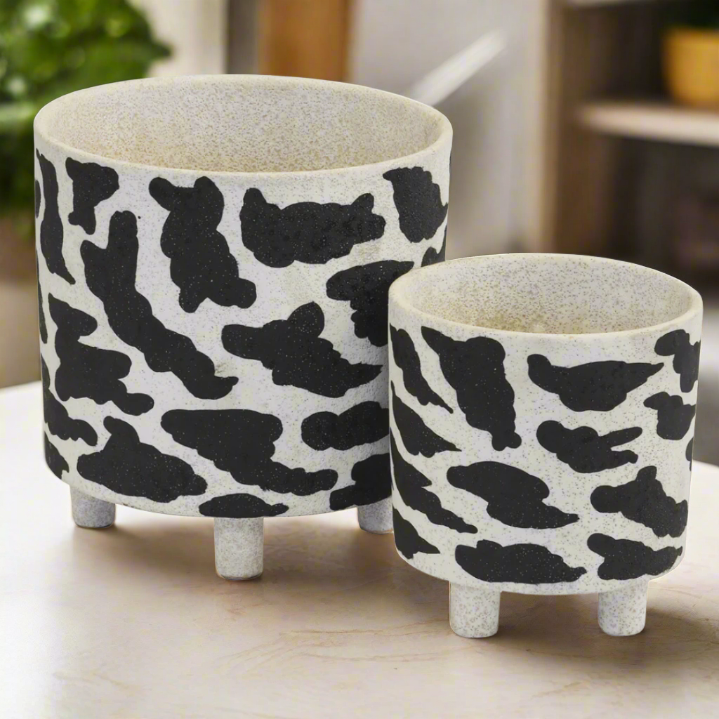 Ceramic animal print votive set of 2