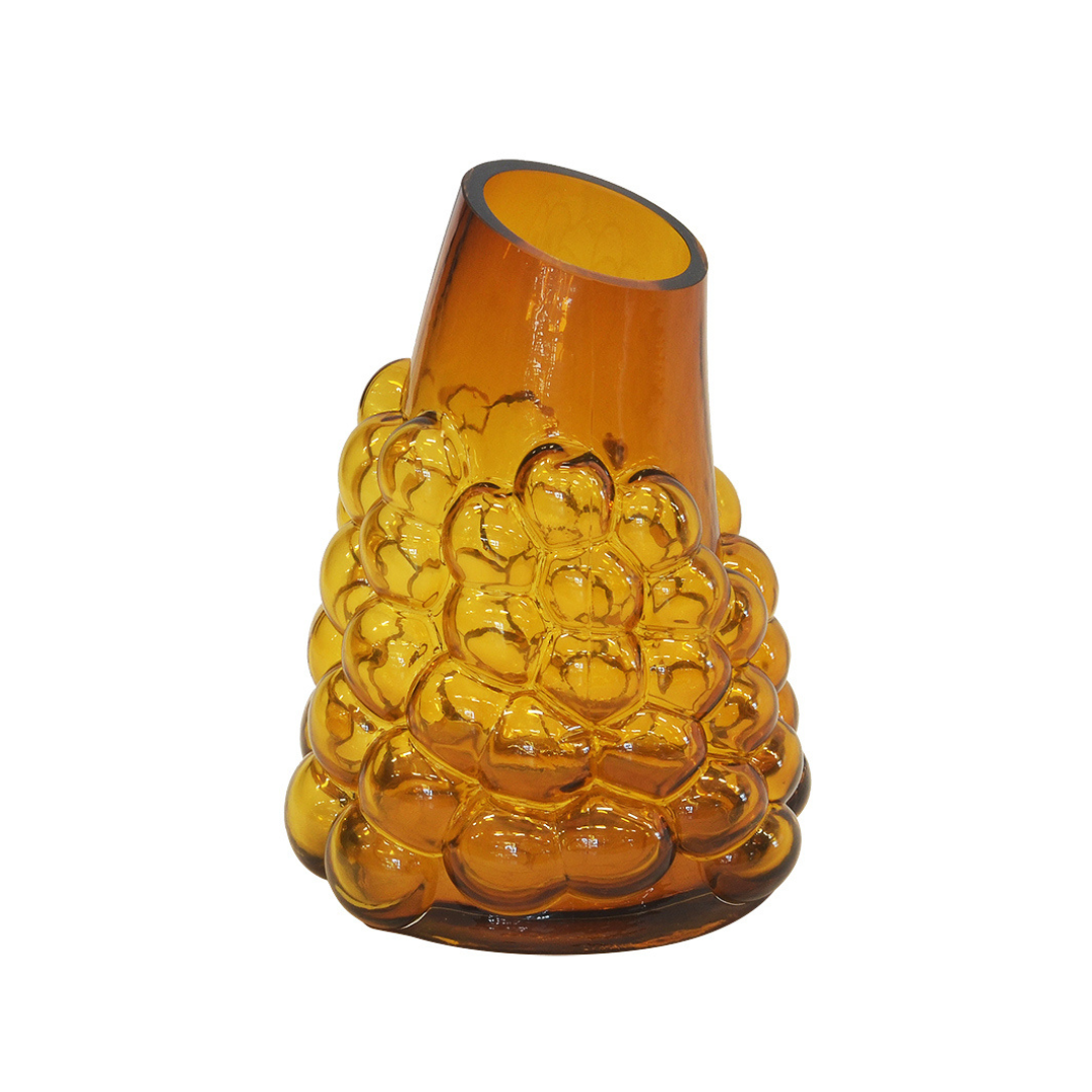 Glass Lustre Bubble Vase Amber - Small
Elevate your space with the breathtaking Glass Lustre Bubble Vase Amber, expertly crafted by Unique Boys.
Design Features:
Size: 25cm (Height) x 16cm (Diameter) x 9cm (Base Diameter)
Unique bubble design adds texture and visual interest
Amber color with lustre finish for a shimmering effect
High-quality recycled glass construction
Interior Style:
Complements modern, coastal, bohemian, and eclectic interior styles
Perfect for showcasing flowers