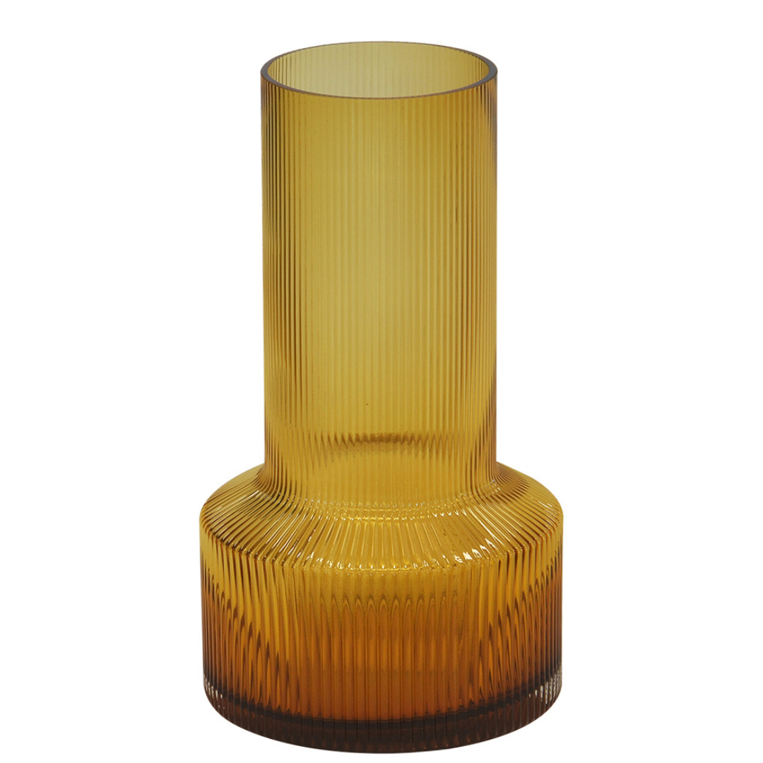 Glass Lustre Stem Hurricane Amber - 30cm
Elevate your home decor with the breathtaking Glass Lustre Stem Hurricane Amber, expertly crafted by Unique Interiors.
Design Features:
Size: 30cm (Height) x 22cm (Top Diameter) x 16cm (Base Diameter)
Sleek and slender stem design adds elegance and sophistication
Amber color with lustre finish for a shimmering appearance
Textured glass surface adds depth and character
Material: High-quality recycled glass
Brand: Unique Interiors
Vendor: Unique Boys