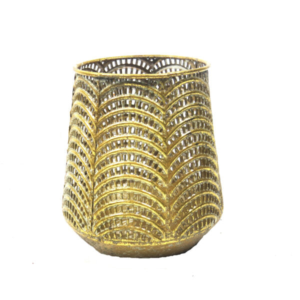 Time To Shine Candleholder/Vase
Boost your home decor with our 13.5cm Time To Shine. Versatile with a glass insert, it works as a candleholder or a flower vase. The pierced metal design in antique gold adds an elegant touch.
