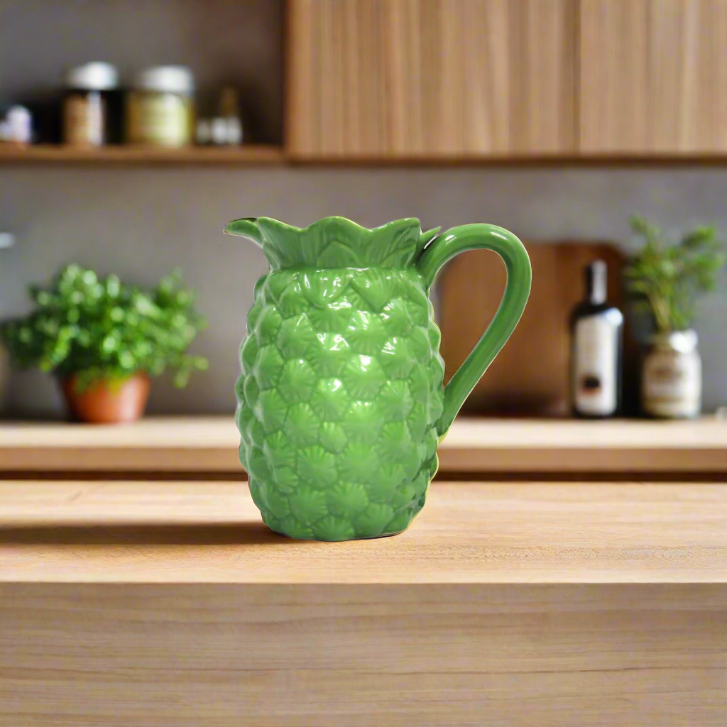 Queen Pine Lime Jug
Description
Add a pop of color to your space with the vibrant Queen Pine Lime Jug. Its unique pineapple-scaled body and gorgeous lime finish make it a standout piece. www.uniqueboys.co.za