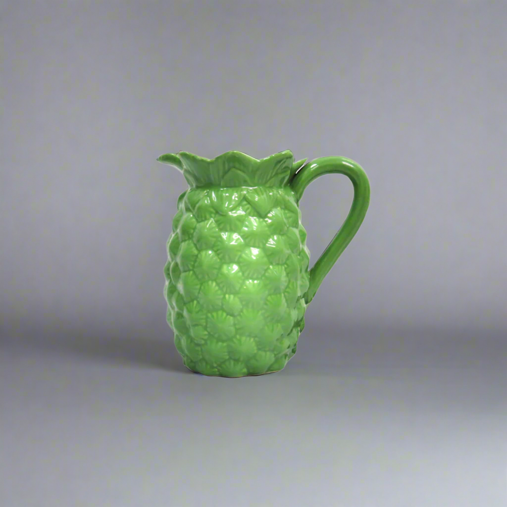 Queen Pine Lime Jug
Description
Add a pop of color to your space with the vibrant Queen Pine Lime Jug. Its unique pineapple-scaled body and gorgeous lime finish make it a standout piece. www.uniqueboys.co.za