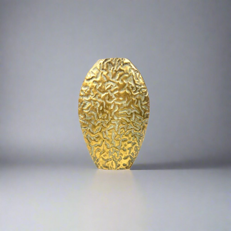 The Sanddance Vase
Add a touch of desert sophistication to your space with The Sanddance Vase. Crafted from metal with an antique gold coating, this vase features a unique texture that evokes the beauty of a sandstorm. Its substantial weight ensures stability, making it perfect for displaying your favorite flowers. unique boys