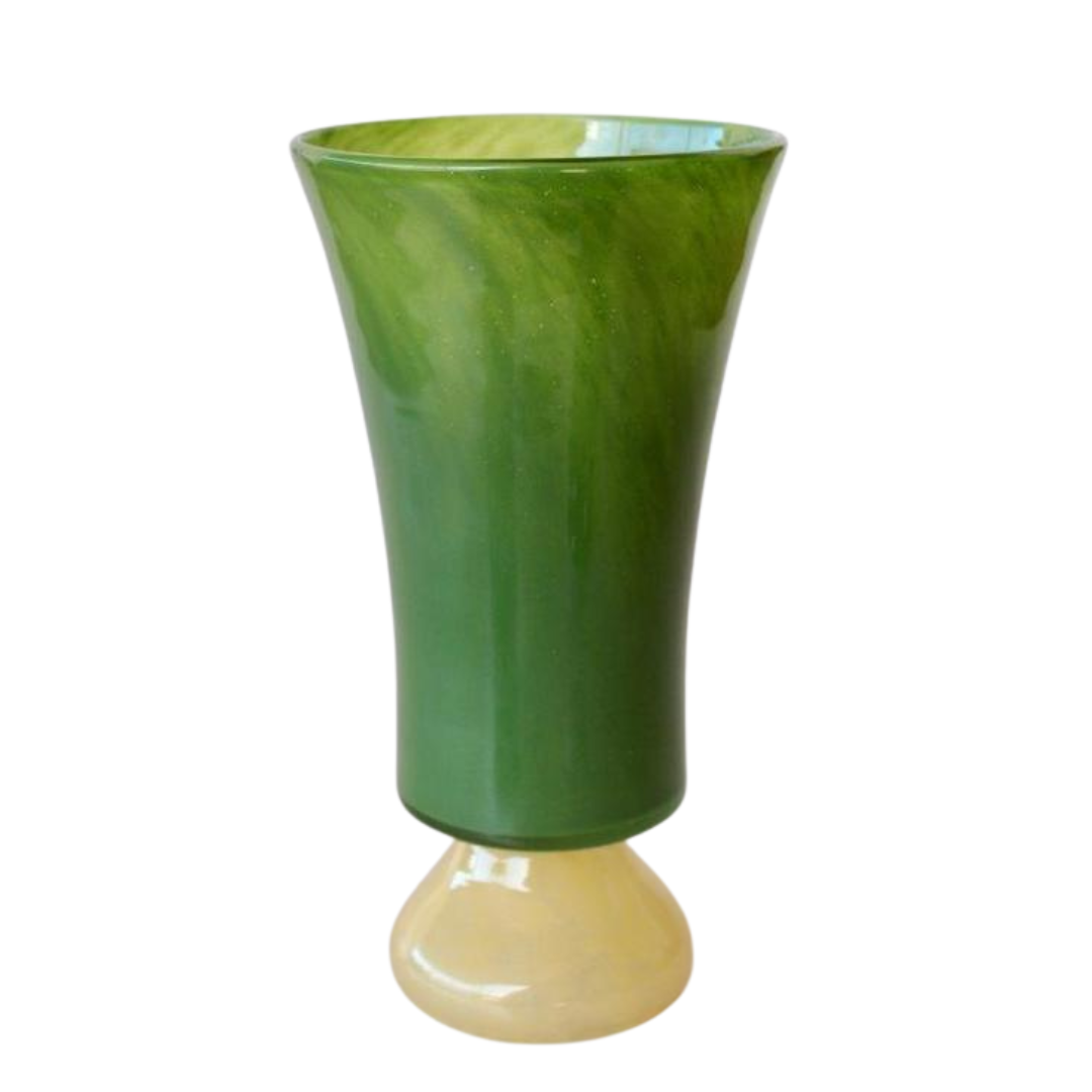 Tall Green & Yellow Glass Vase with Unique Handles
Elevate your home decor with this stunning glass vase, featuring vibrant green and yellow hues and stylish handles. Perfect for adding a pop of color and sophistication to any room. Unique Boys.