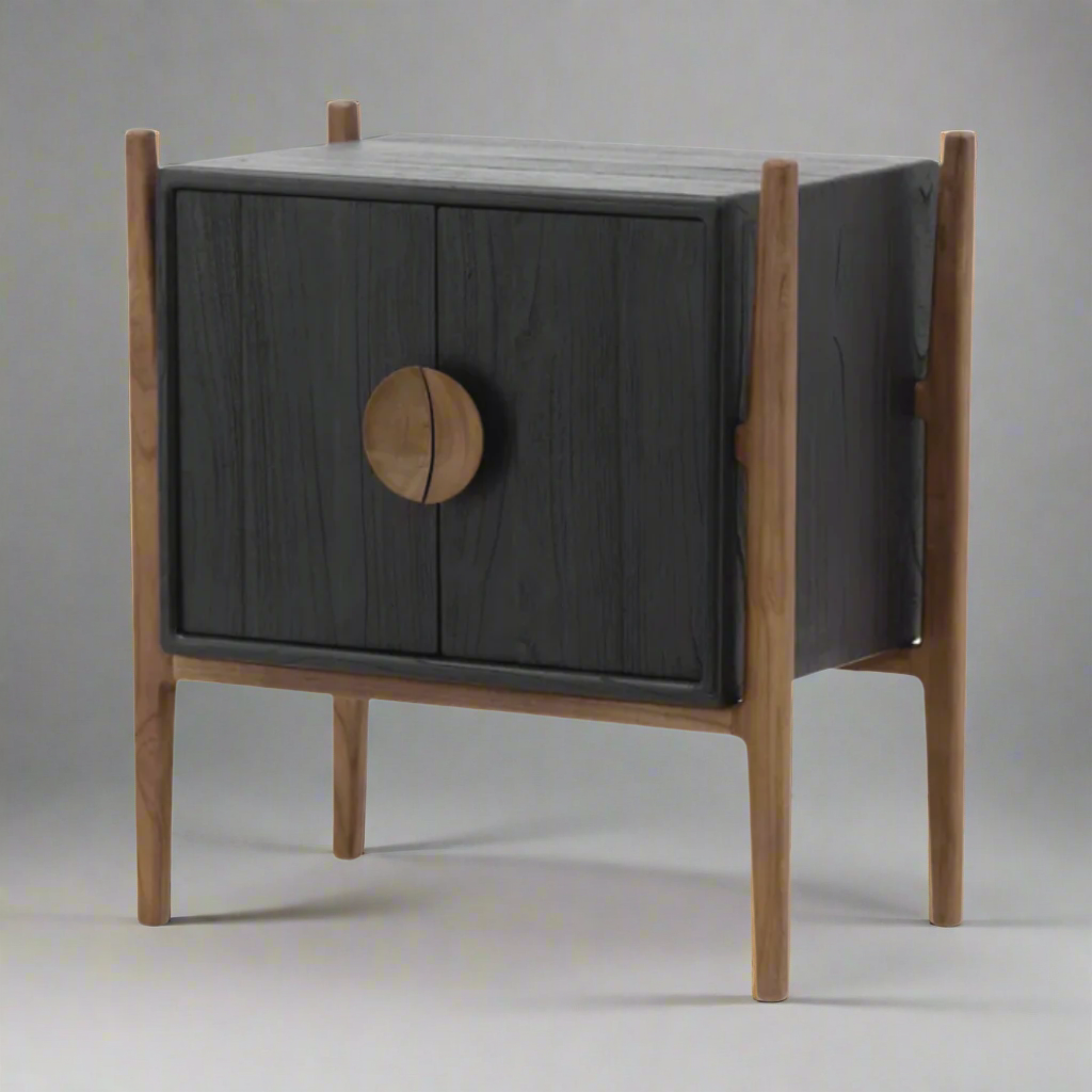 Handcrafted solid-Oak bedside pedestal by Unique Boys