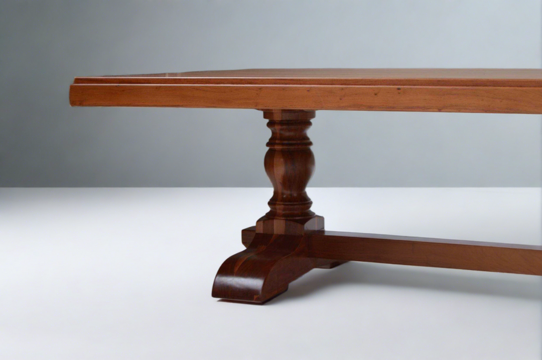 Teak Centre Turned Leg Table