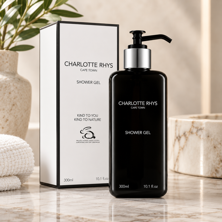 Charlotte Rhys bath and shower gel bottle
