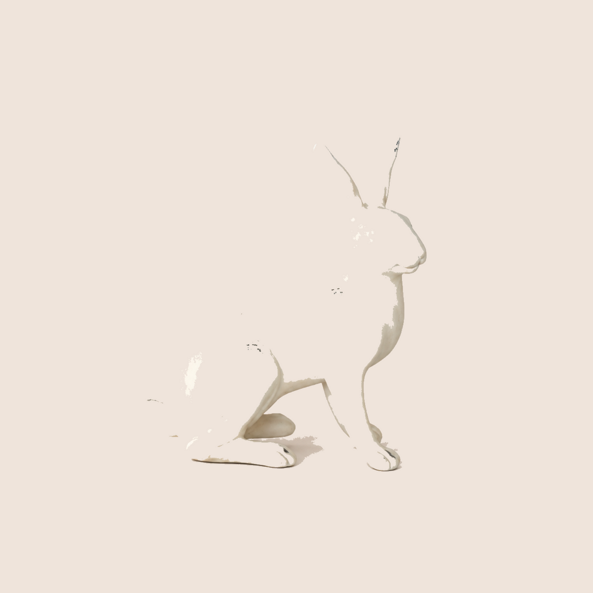 Cream sitting rabbit 24X23cm - catalogue view
