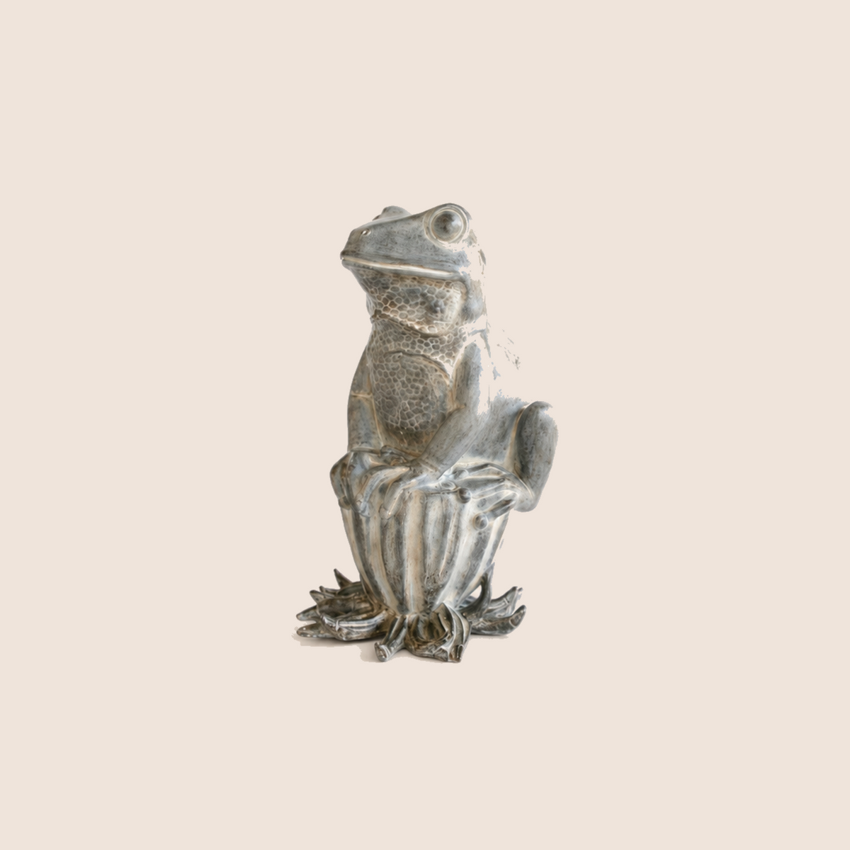 Frog sitting on seed pod 32X16cm - catalogue view