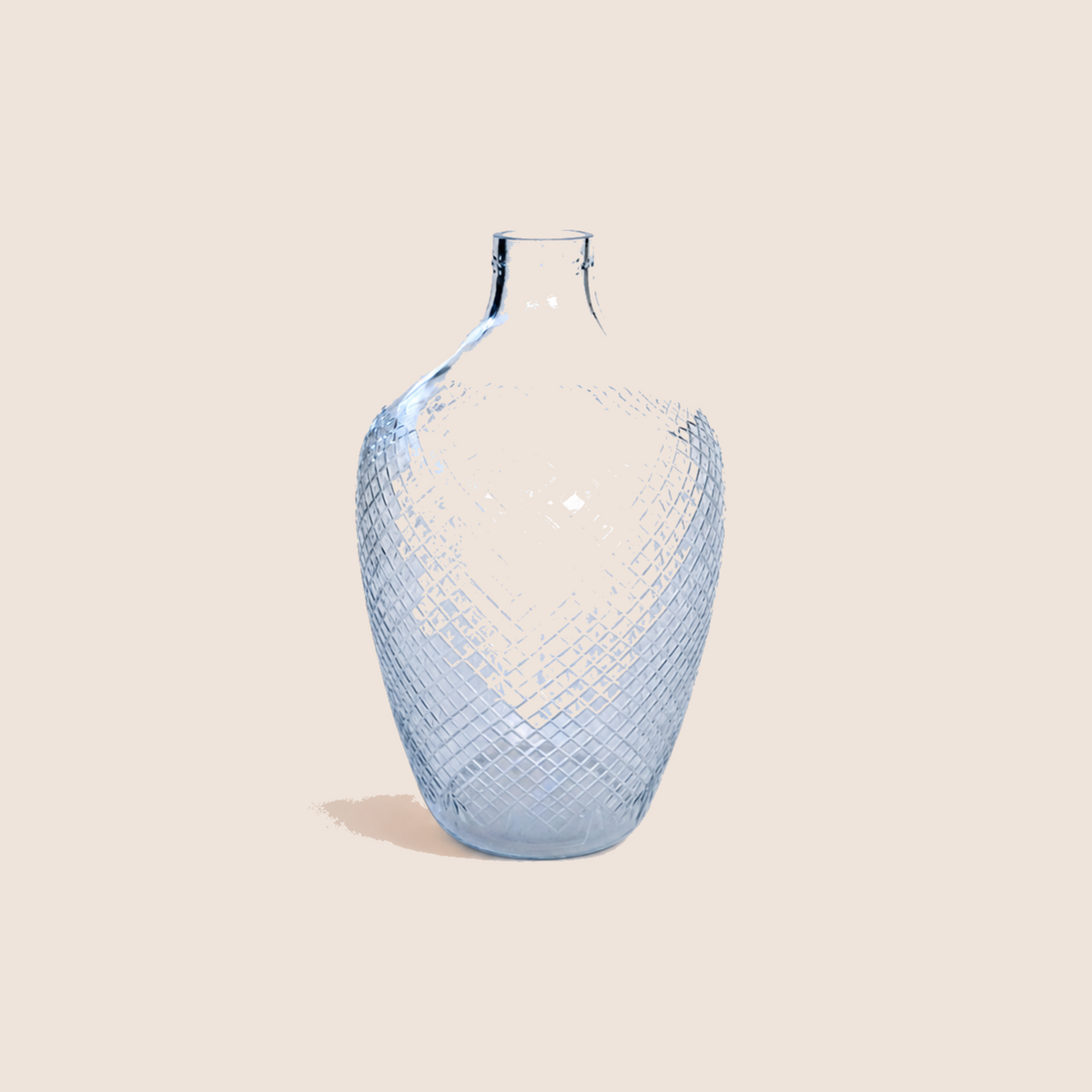 Extra large diamond etched cutout glass jar 48X28cm - catalogue view