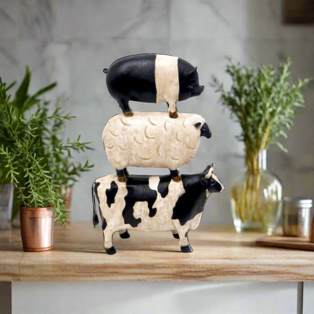 Animal Stack: Whimsical Farm Friends
Bring the charm of the countryside into your home with the delightful Animal Stack, featuring a playful trio of a cow, pig, and sheep.
Product Features:
Unique, hand-stacked design adds whimsy to any space
Durable materials ensure long-lasting enjoyment
Perfect for animal lovers and farm-themed decor www.uniqueboys.co.za