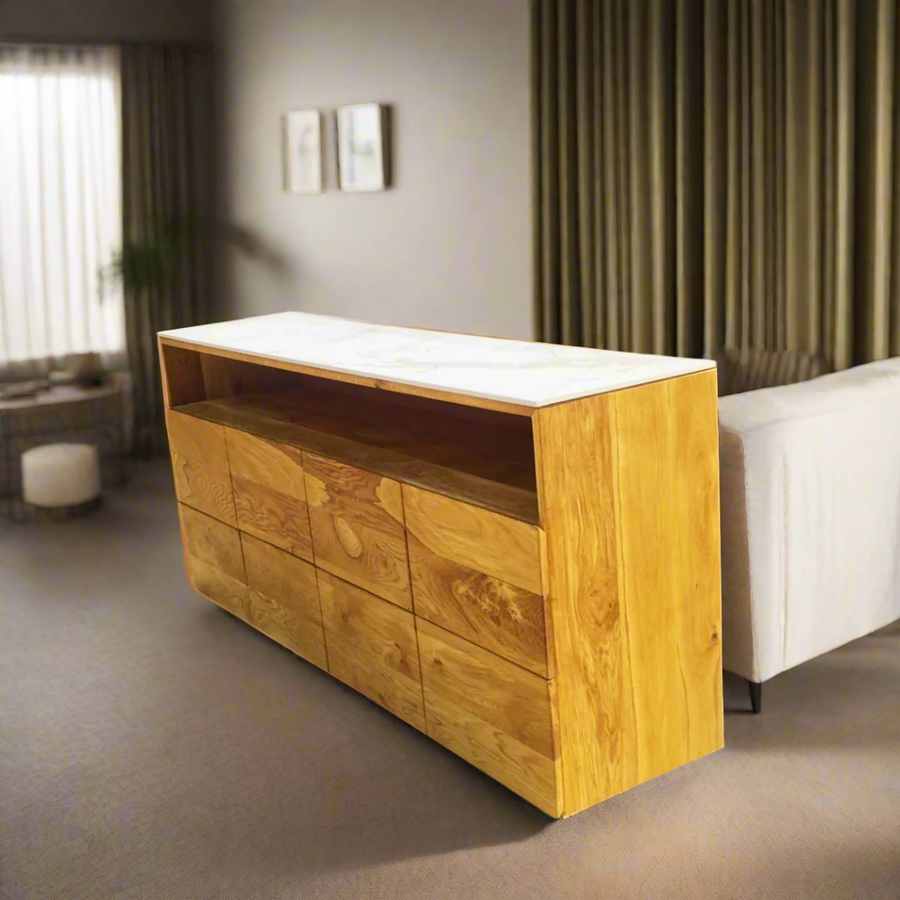 Arizona Oak Server Unit
Elevate your dining space with our stunning Arizona Oak Server with Stone expertly crafted by Unique Boys.