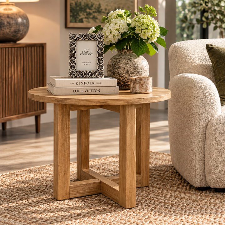 Oak Axis Side Table