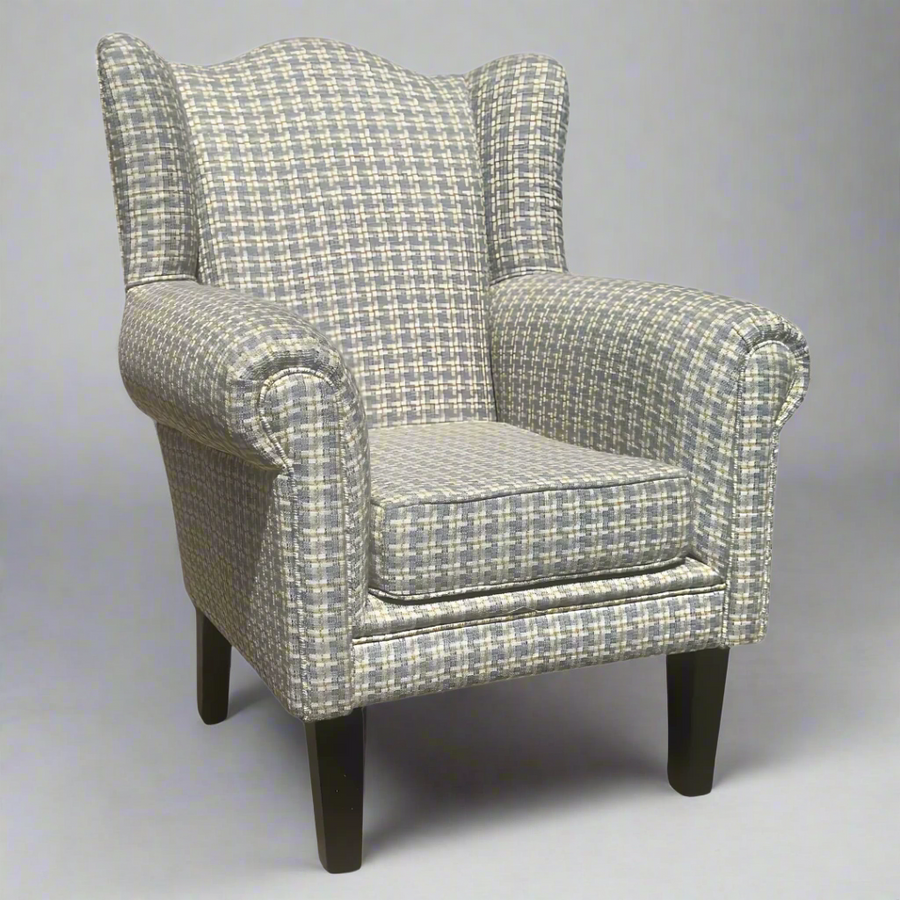 Baron Wingback Chair
Elevate Your Space with Elegance
Indulge in the ultimate expression of luxury and sophistication with our custom-made wingback chair, meticulously upholstered in a stunning&nbsp; fabric. This masterpiece is designed to make a statement, adding a burst of energy and refinement to any room.