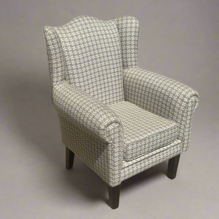 Baron Wingback Chair
Elevate Your Space with Elegance
Indulge in the ultimate expression of luxury and sophistication with our custom-made wingback chair, meticulously upholstered in a stunning&nbsp; fabric. This masterpiece is designed to make a statement, adding a burst of energy and refinement to any room.