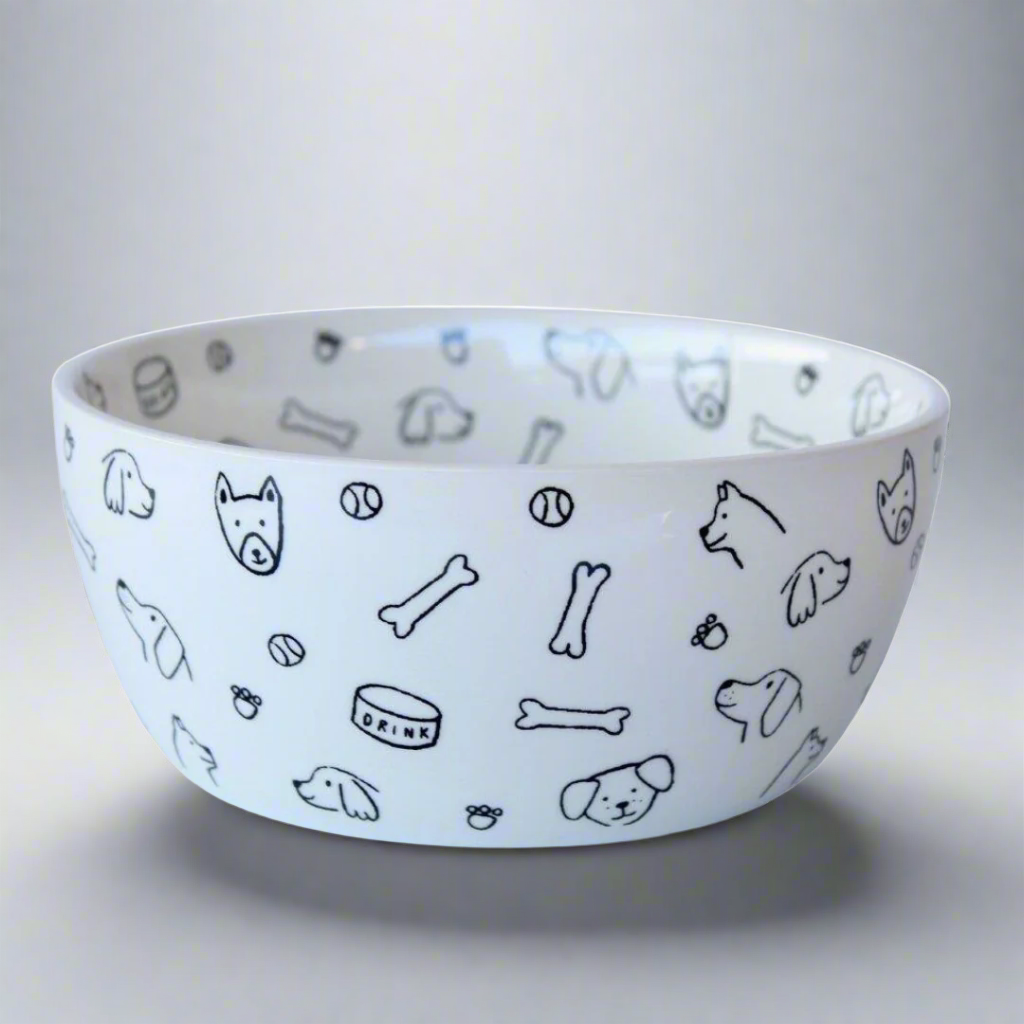 Black and White Porcelain Dog Bowl
Add a touch of joy to your home with this adorable black and white porcelain dog bowl, perfect for your furry friend!