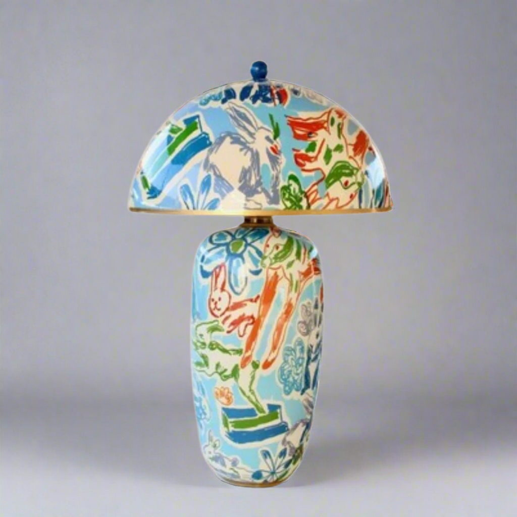 Blue Bunny Lamp With Metal Shade 48X32cm&nbsp;
Add a touch of whimsy and charm to your space with our adorable Blue Bunny Lamp With Metal Shade. This unique lamp features a sweet bunny design paired with a stylish metal shade, creating a warm and inviting ambiance perfect for relaxing or entertaining. Measuring 48cm in height and 32cm in width, this lamp is perfectly sized for living rooms, bedrooms, or offices.