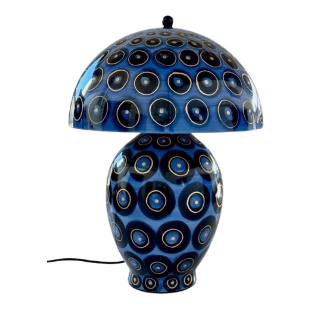 Blue, Navy &nbsp;Gold Circle Lamp Base &nbsp;With Metal Shade &nbsp;51X39cm
Elevate your home decor with the stunning Blue Navy Gold Circle Lamp Base, featuring a sleek ceramic base in a rich blue navy hue paired with a luxurious gold metal shade. This stylish lamp adds a touch of sophistication and calm to any room, creating a serene ambiance perfect for relaxing or entertaining. With its unique design and elegant colour combination, this lamp base is sure to be a statement piece. www.uniqueboys.co.za