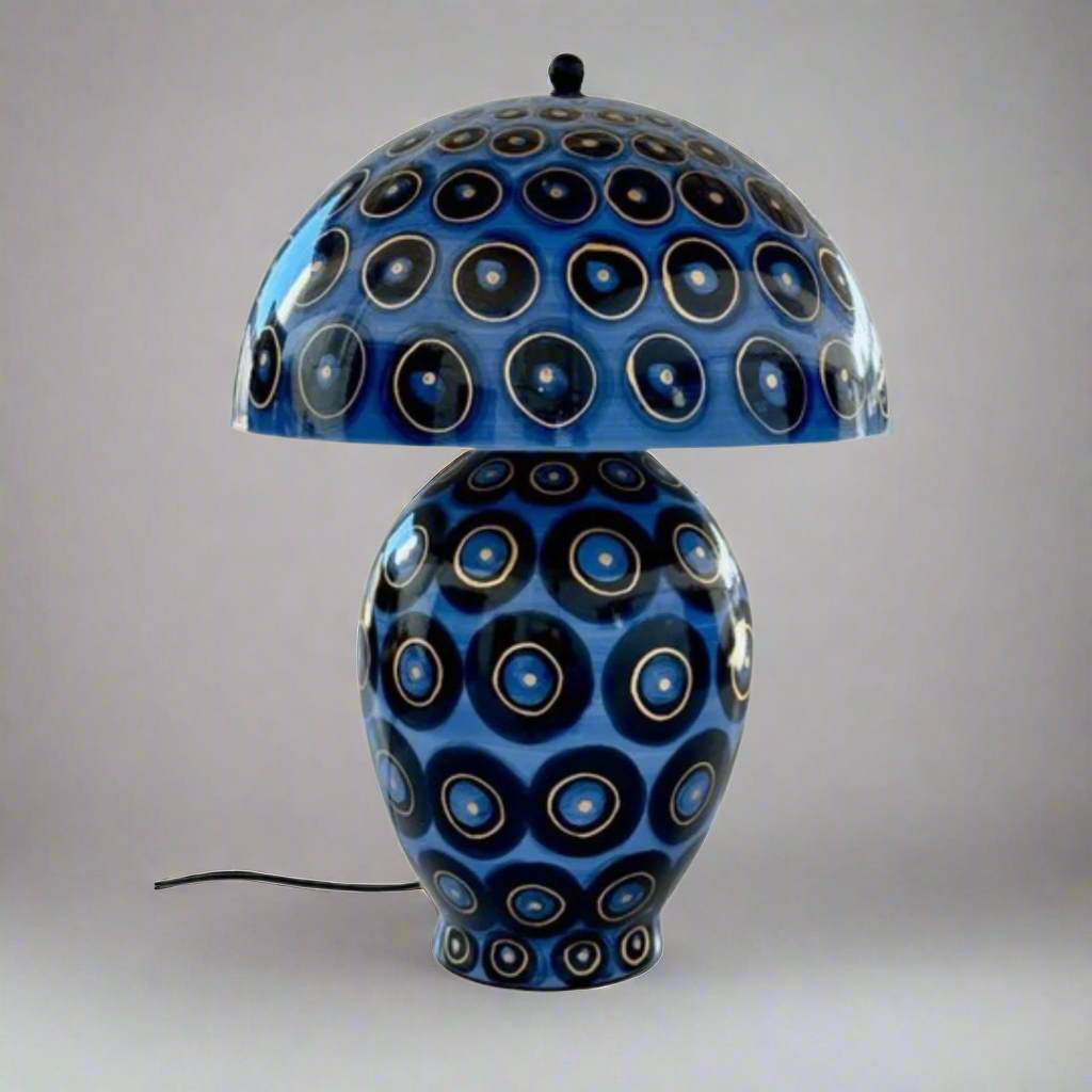 Blue, Navy &nbsp;Gold Circle Lamp Base &nbsp;With Metal Shade &nbsp;51X39cm
Elevate your home decor with the stunning Blue Navy Gold Circle Lamp Base, featuring a sleek ceramic base in a rich blue navy hue paired with a luxurious gold metal shade. This stylish lamp adds a touch of sophistication and calm to any room, creating a serene ambiance perfect for relaxing or entertaining. With its unique design and elegant colour combination, this lamp base is sure to be a statement piece. www.uniqueboys.co.za