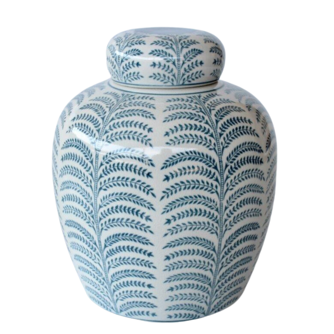 Unique Boys Interiors
Blue & White Fern Jar With Lid
Bring the serenity of nature indoors with this beautifully crafted blue and white fern jar, complete with a lid. Measuring 24x20cm, this stunning piece features an intricate fern design that adds a touch of elegance to any room.
www.uniqueboys.co.za