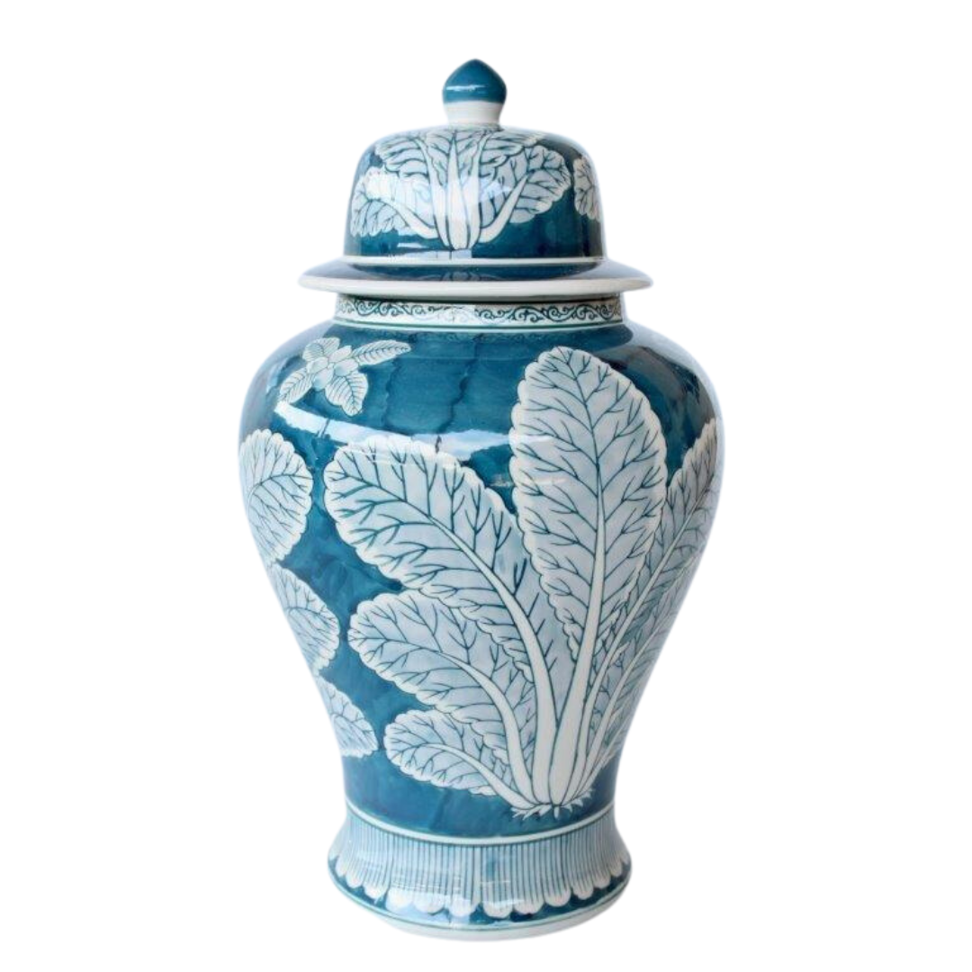 Unique Boys Interiors
Blue and White Leaf Design Ginger Jar
Elevate your home decor with this exquisite blue and white leaf design ginger jar, handcrafted with traditional techniques and intricate details. This stunning piece adds a touch of elegance to any space, making it a perfect addition to your living room, dining room, or study.www.uniqueboys.co.za