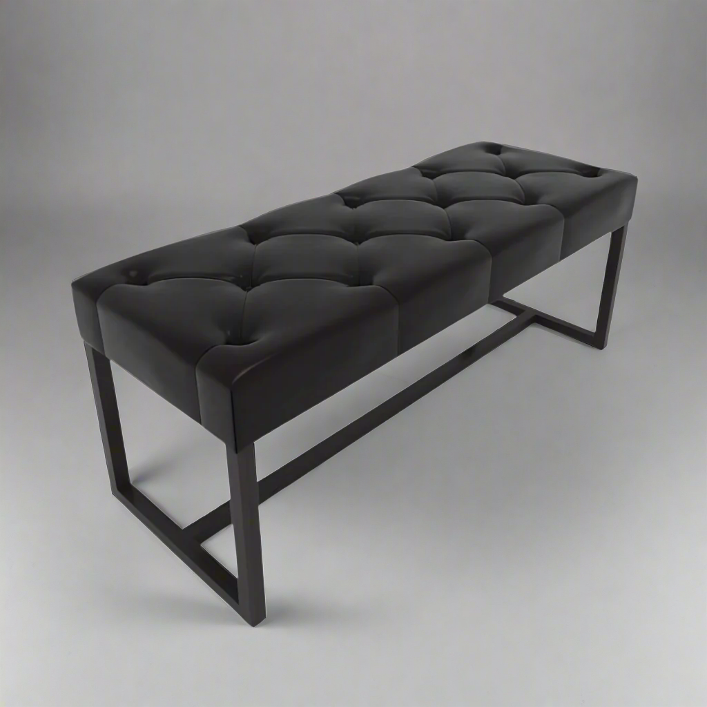 Brooklyn Ottoman deep button full grain leather Unique Boys