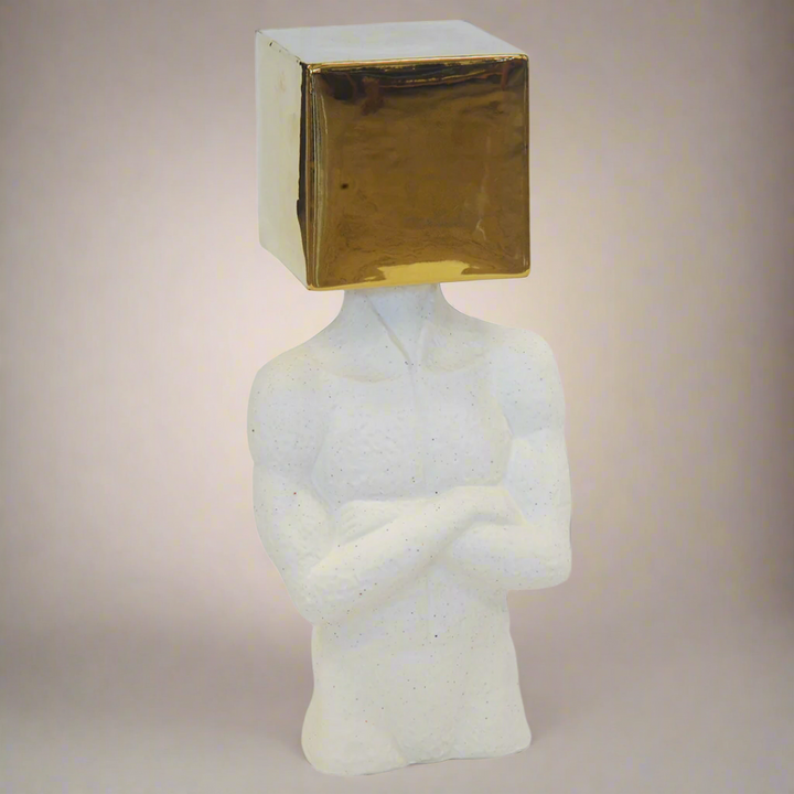 CERAMIC FIGURINE SQUARE HEAD (H 35CM)