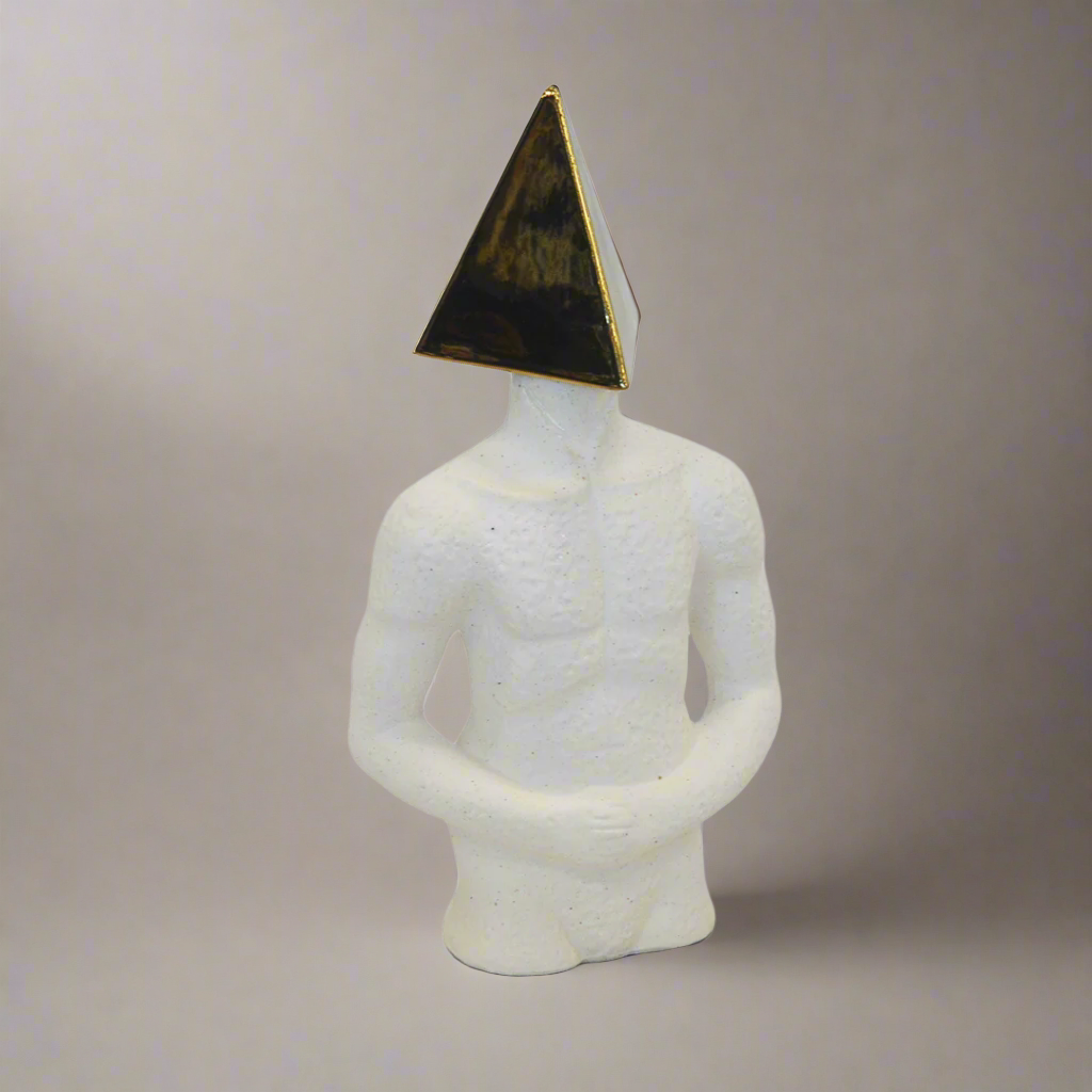Unique Boys Interiors CERAMIC FIGURINE TRIANGLE HEAD (35CM H)