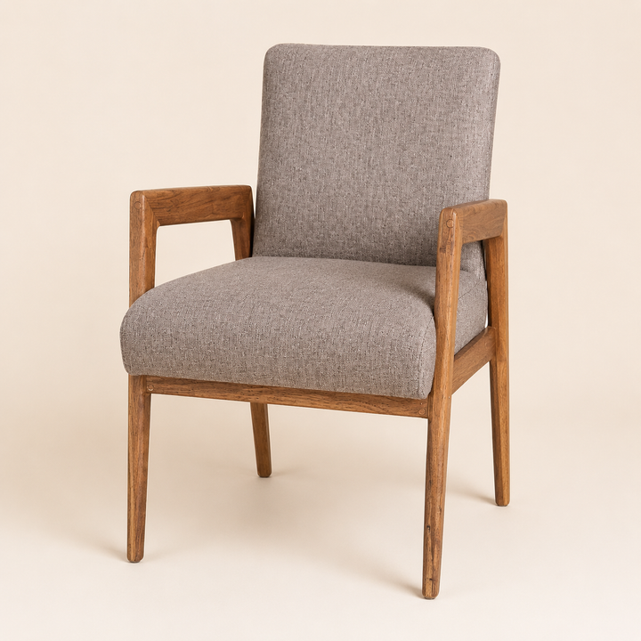 Milan modern dining chair with Mercis Adelaide and Tribal Chic upholstery