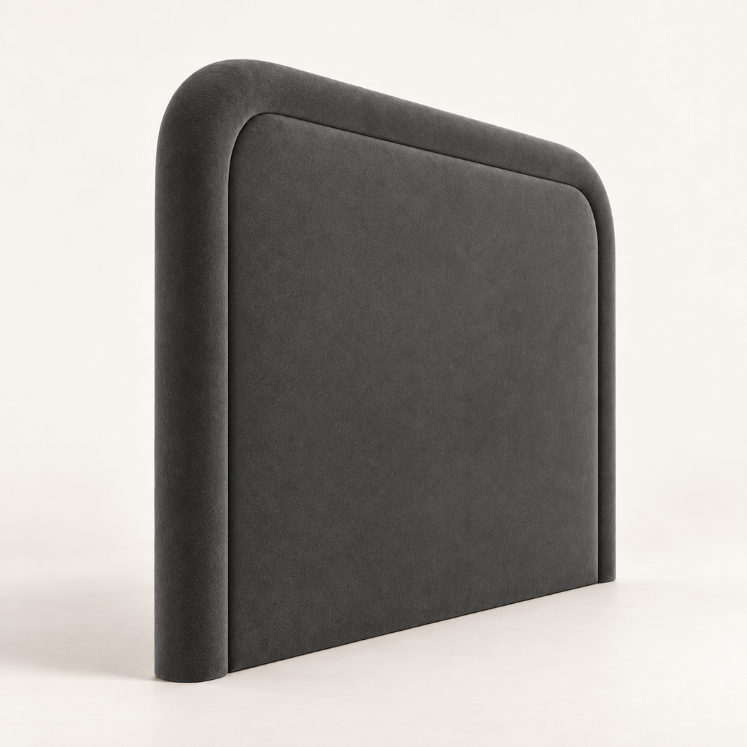 Close-up of Mercis fabric upholstery on the Victoria Wing Headboard