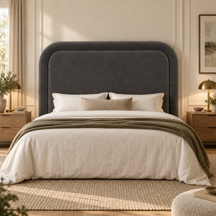 Victoria Wing Headboard styled in a refined luxury bedroom