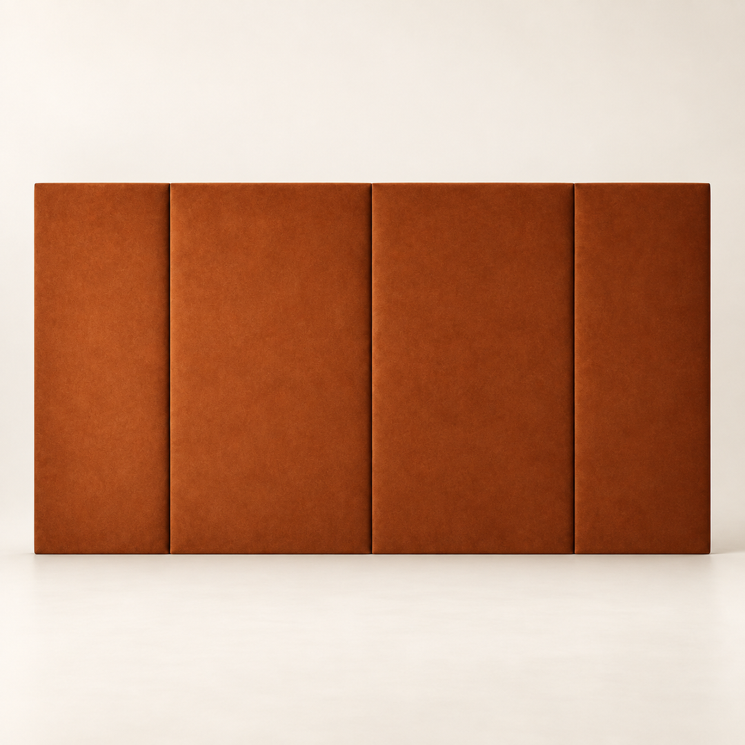 Large Munro Extra Height Headboard – fully upholstered floor-standing wing design