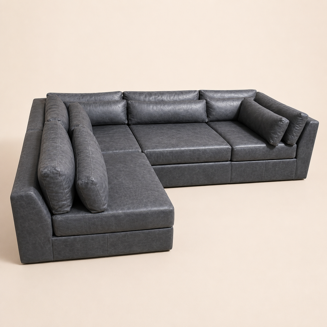 Double Cushion Daybed Corner Couch 3000mm x 3000mmx 1200D