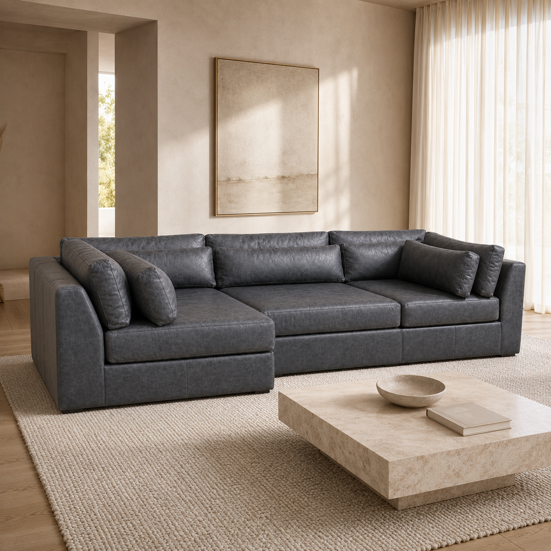 Double Cushion Daybed Corner Couch 3000mm x 3000mmx 1200D