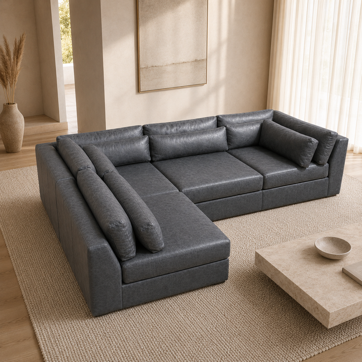 Double Cushion Daybed Corner Couch 3000mm x 3000mmx 1200D
