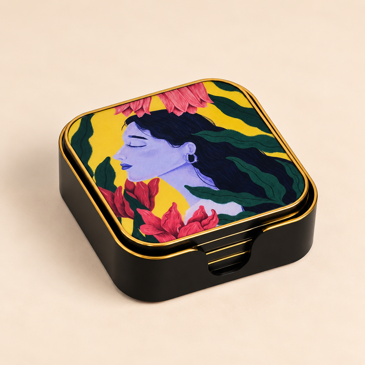 Coaster Acrylic Square Frida S/6.