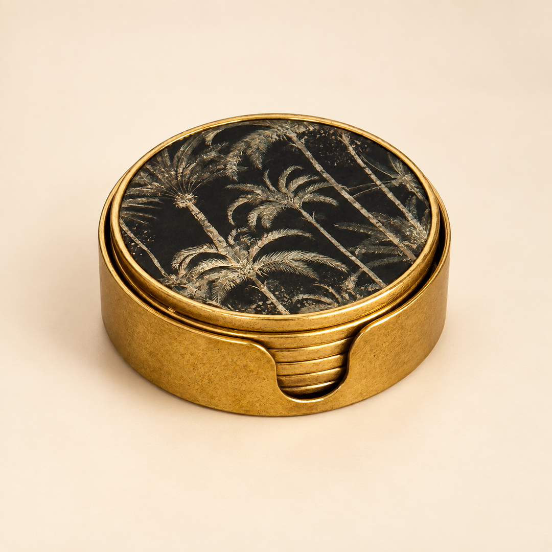Coaster Gold Palm Tree S/6