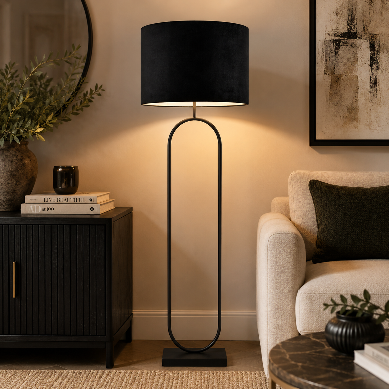 Elevate your home with the Cole Floor Lamp Black 1500mm, combining elegant proportions with timeless contemporary styl