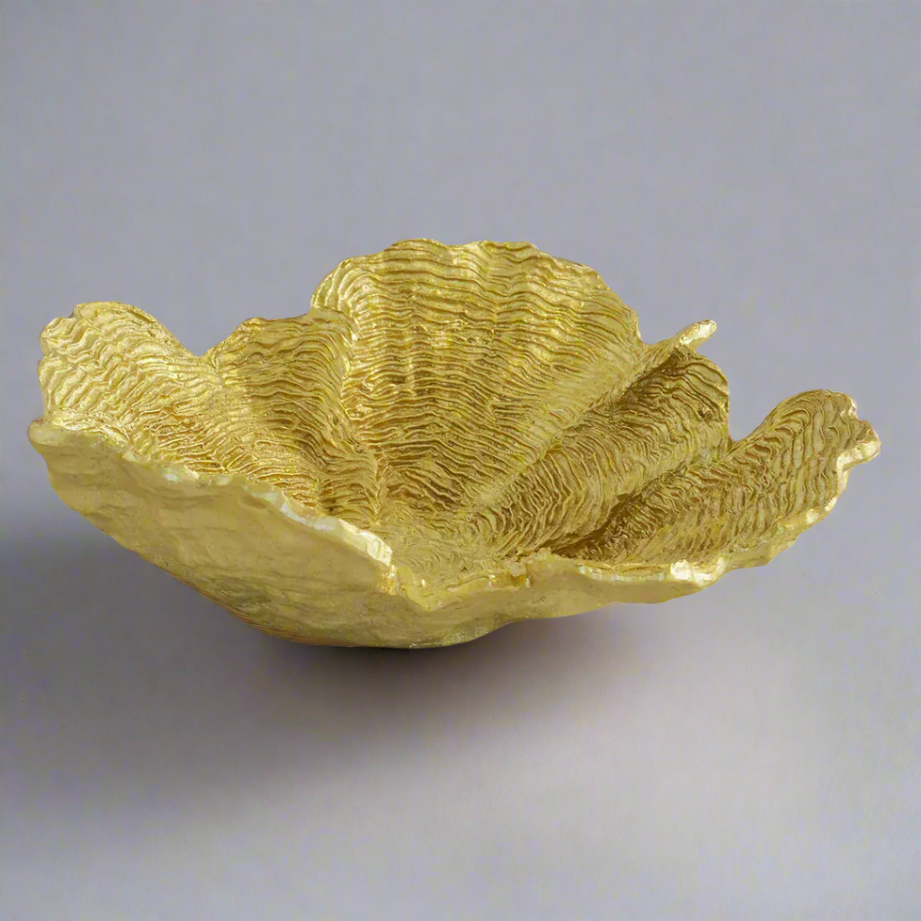 Coral Flower plate gold