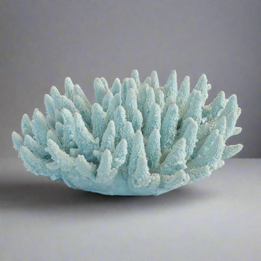 Coral Spiked Blue Sculpture
Elevate your interior with the breathtaking Coral Spiked Blue Sculpture, a masterpiece of luxury and elegance.
Design Features:
Intricate coral-inspired design with spiked texture
Soft light blue hue adds a touch of serenity and sophistication
Unique sculpture perfect for adding visual interest to any room
Interior Style:
Complements coastal, modern, and bohemian interior styles
Adds a touch of whimsy and personality to living rooms, bedrooms, and offices
Creates a stunning focal