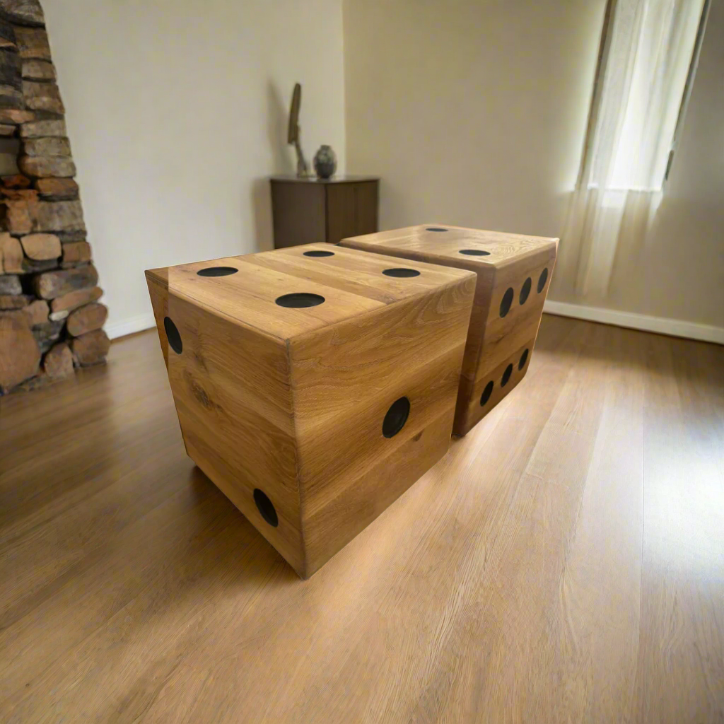 Dice Ottoman/ Table Oak- Customize Your Space
Elevate Your Home Decor with Versatile Style
Discover the ultimate combination of form and function with our Dice Ottoman/ Table Oak Featuring sturdy construction and space-saving design, these stands seamlessly blend style and practicality.
