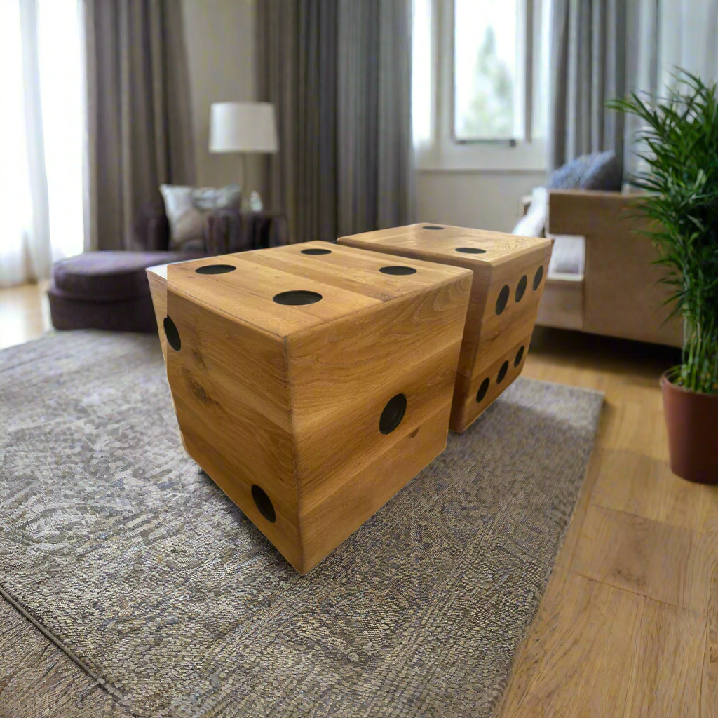 Dice Ottoman/ Table Oak- Customize Your Space
Elevate Your Home Decor with Versatile Style
Discover the ultimate combination of form and function with our Dice Ottoman/ Table Oak Featuring sturdy construction and space-saving design, these stands seamlessly blend style and practicality.