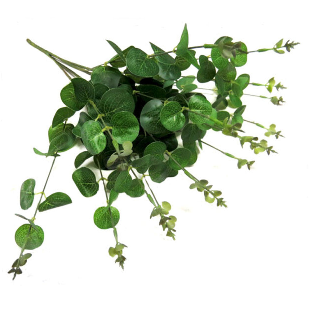 Eucalyptus Magnifica - A Smoky Twist on Timeless Elegance!
Introducing Eucalyptus Magnifica, a stunning artificial plant that adds a touch of greenery with a smoky twist to any space!
50cmL stems, each featuring 4 main branches and 160 leaves, creating a full and lush appearance
Growth tips add an extra dimension, making this plant a unique and elegant addition
Artificial plants are low maintenance, no watering or pruning required