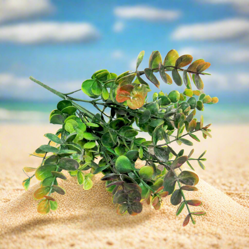 Euca Bunch Mellow Fruitfulness - Bring Serenity to Your Space!
Connect with nature's beauty through Euca Bunch Mellow Fruitfulness, a stunning 32cm artificial eucalyptus bunch!
Adds a touch of fresh greenery to any room, creating a serene and tranquil ambiance
Perfect for home or office décor, promoting relaxation and calmness
Artificial plants are low maintenance, no watering or pruning required
Benefits:
Trendy and stylish, staying forever in style
Durable and long-lasting, with a 32cm length
Easy to care