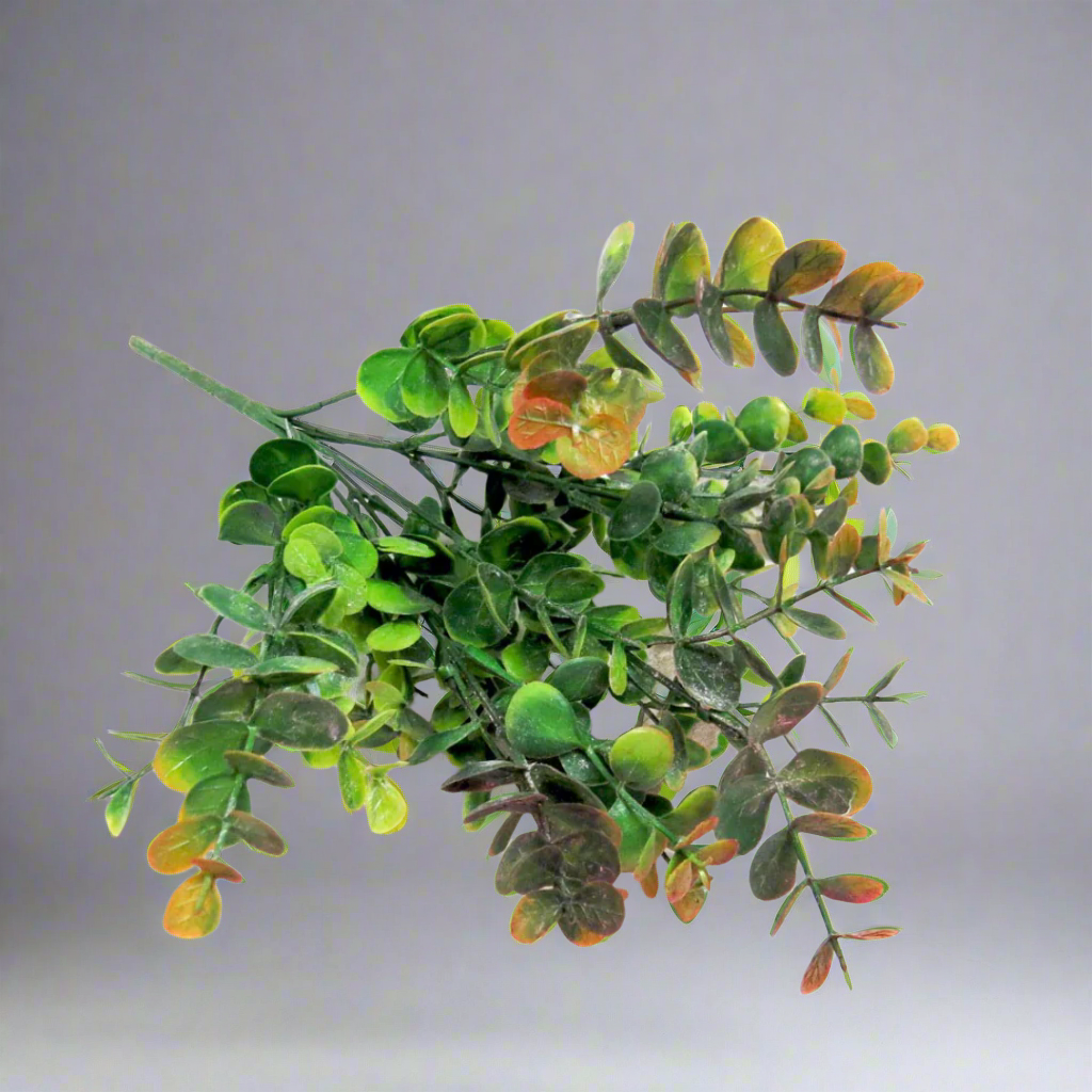 Euca Bunch Mellow Fruitfulness - Bring Serenity to Your Space!
Connect with nature's beauty through Euca Bunch Mellow Fruitfulness, a stunning 32cm artificial eucalyptus bunch!
Adds a touch of fresh greenery to any room, creating a serene and tranquil ambiance
Perfect for home or office décor, promoting relaxation and calmness
Artificial plants are low maintenance, no watering or pruning required
Benefits:
Trendy and stylish, staying forever in style
Durable and long-lasting, with a 32cm length
Easy to care