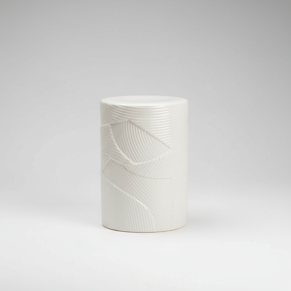 Footstool – Ceramic with Lines Shiny White (34 X 34 X 48 CM)
Add a pop of colour to your space with this vibrant Ceramic Footstool in Shiny White. Its compact design (34X34X48CM) makes it perfect for small spaces, serving as a footstool, side table, or additional seating. Unique Boys