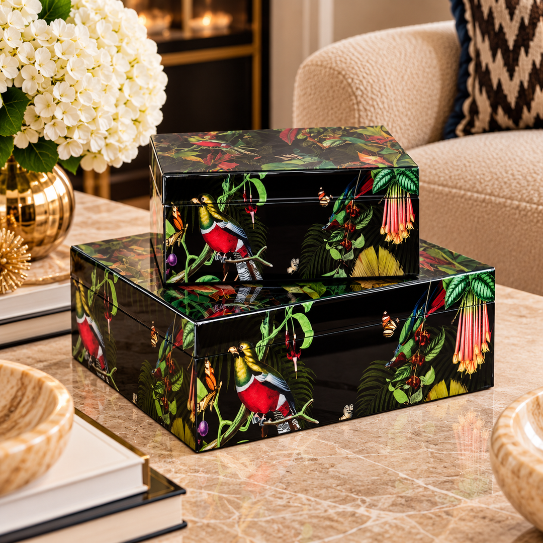 Glass Box Forest Bird – Set of 2