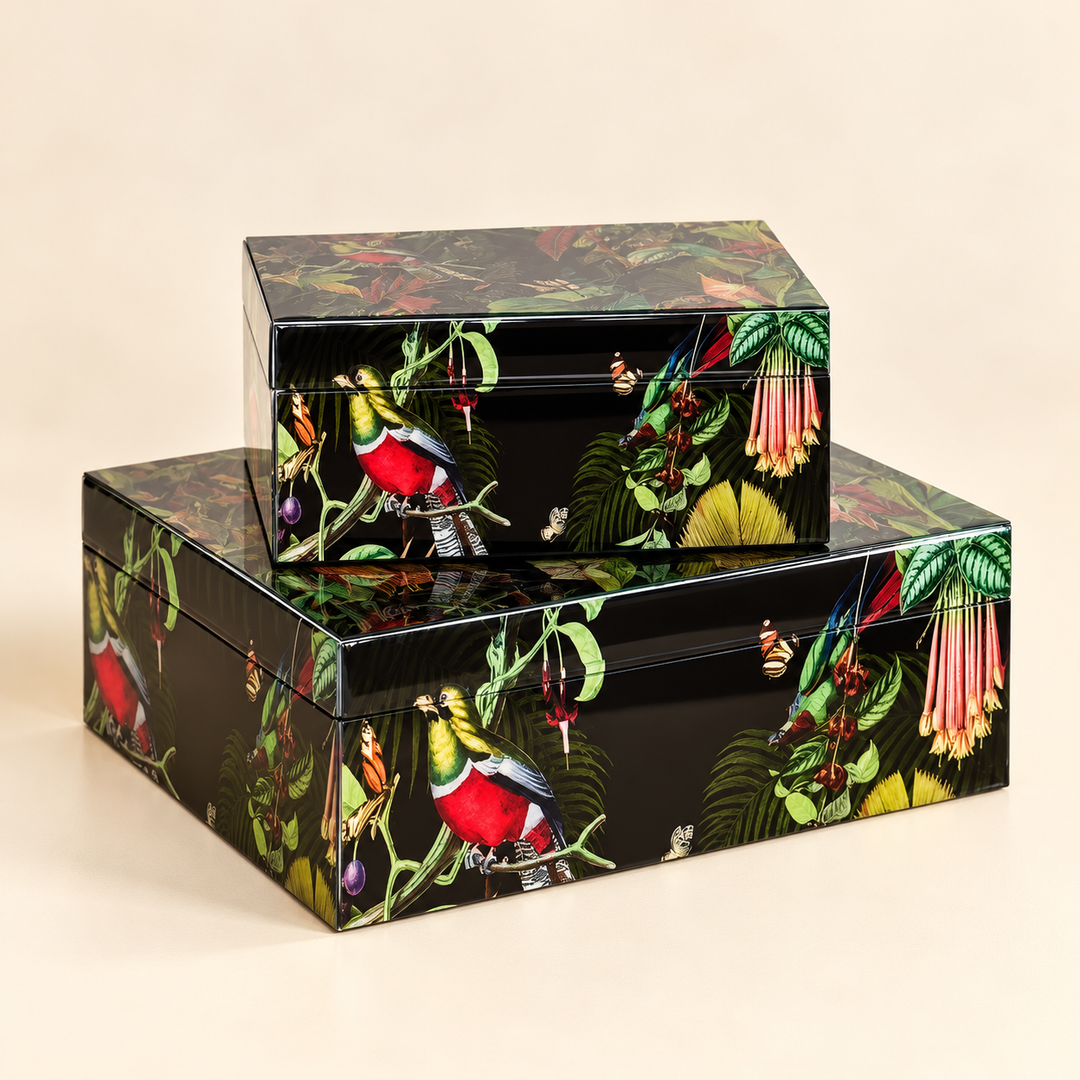 Glass Box Forest Bird – Set of 2